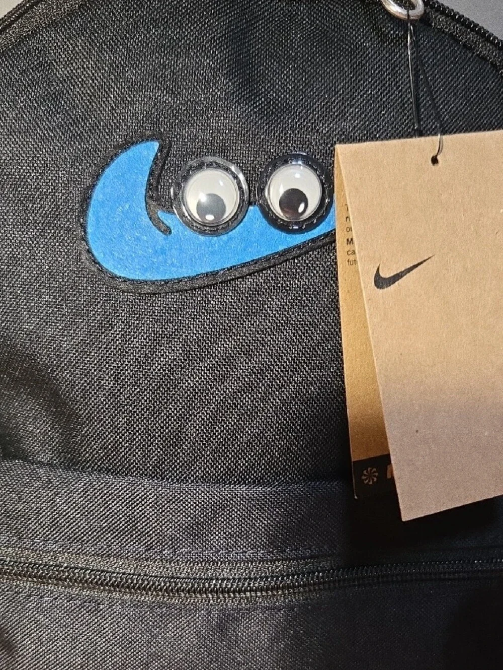 Nike Black & Blue Kids Mini Backpack with Playful Swoosh Nwt Fashion